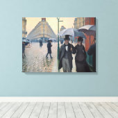 Paris Street Rainy Day door Gustave Caillebotte Canvas Afdruk (Insitu (Houten vloer))