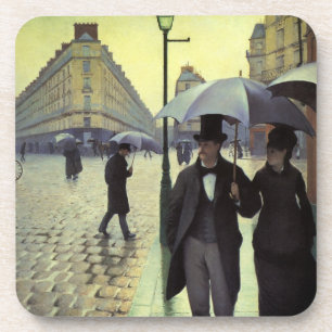 Paris Street Rainy Day door Gustave Caillebotte Drankjes Onderzetter