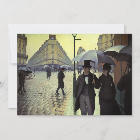 Paris Street Rainy Day door Gustave Caillebotte Kaart (Voorkant)