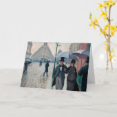 Paris Street Rainy Day door Gustave Caillebotte Kaart (Gele Bloem)