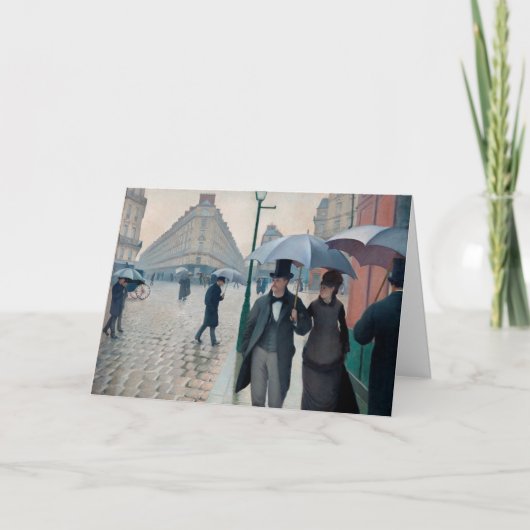 Paris Street Rainy Day door Gustave Caillebotte Kaart (Voorkant)