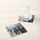 Paris Street Rainy Day door Gustave Caillebotte Kartonnen Onderzetters (Insitu)