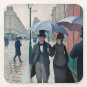 Paris Street Rainy Day door Gustave Caillebotte Kartonnen Onderzetters (Voorkant)