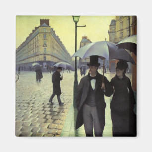 Paris Street Rainy Day door Gustave Caillebotte Magneet