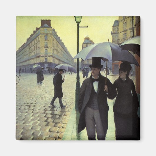Paris Street Rainy Day door Gustave Caillebotte Magneet (Voorkant)