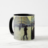 Paris Street Rainy Day door Gustave Caillebotte Mok (Voorkant links)