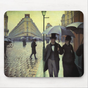 Paris Street Rainy Day door Gustave Caillebotte Muismat
