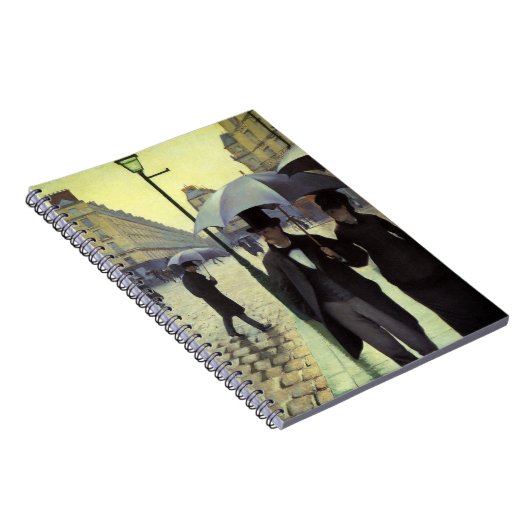 Paris Street Rainy Day door Gustave Caillebotte Notitieboek (Rechterzijde)