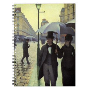 Paris Street Rainy Day door Gustave Caillebotte Notitieboek