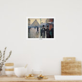 Paris Street Rainy Day door Gustave Caillebotte Poster (Keuken)