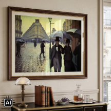 Paris Street Rainy Day door Gustave Caillebotte