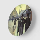 Paris Street Rainy Day door Gustave Caillebotte Ronde Klok (Hoek)