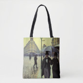 Paris Street Rainy Day door Gustave Caillebotte Tote Bag (Voorkant)