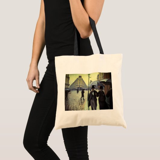 Paris Street Rainy Day door Gustave Caillebotte Tote Bag (Voorkant (product))