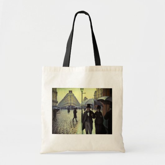 Paris Street Rainy Day door Gustave Caillebotte Tote Bag (Voorkant)
