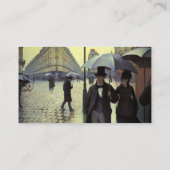 Paris Street, Rainy Day door Gustave Caillebotte Visitekaartje (Achterkant)