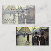 Paris Street, Rainy Day door Gustave Caillebotte Visitekaartje (Voorkant / Achterkant)