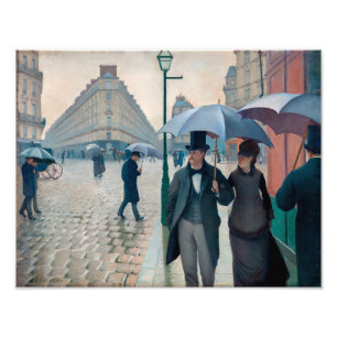 Paris Street Rainy Day   Gustave Caillebotte   Foto Afdruk