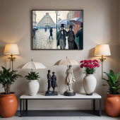 Paris Street; regenachtige dag door Gustave Caille Poster