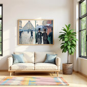 Paris Street; regenachtige dag door Gustave Caille Poster