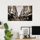 Paris Street Scene (III) Poster (Thuiskantoor)