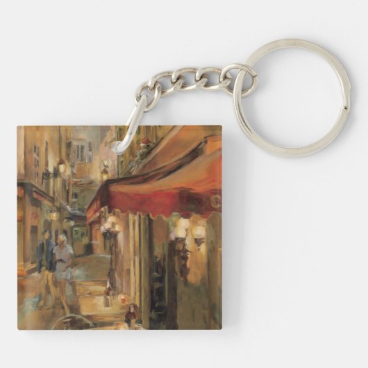 Paris Street Scene Sleutelhanger (Achterkant)