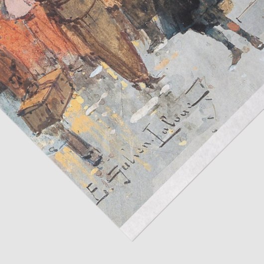  Paris Street Scene Tissue Paper Tissuepapier (Detail)