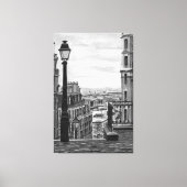 Paris Street Stretched Canvas Print (Voorkant)