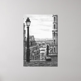 Paris Street Stretched Canvas Print