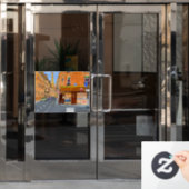 Paris Street Window Cling  Raamsticker (Kantoordeur)