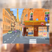 Paris Street Window Cling  Raamsticker (Vel 2)