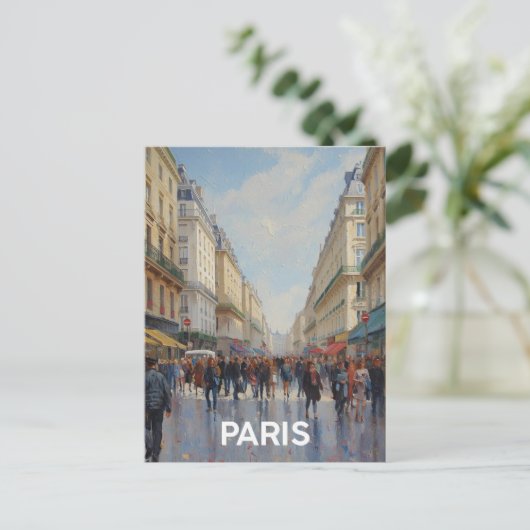 Paris Streets Briefkaart (Staand voorkant)