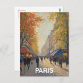 Paris Streets Briefkaart (Voorkant / Achterkant)