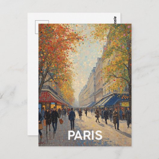 Paris Streets Briefkaart (Voorkant / Achterkant)