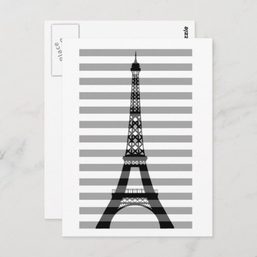Paris Stripes Briefkaart (Voorkant / Achterkant)