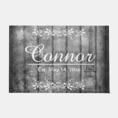 Paris Style Faux Grey Wood Deurmat (Voorkant)