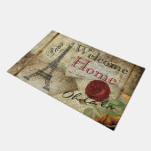 Paris  Style - Red Rose Deurmat (Schuin)