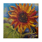 Paris Sunflower Tile Tegeltje (Voorkant)