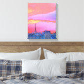 Paris Sunset Canvas Afdruk (Insitu (Slaapkamer))