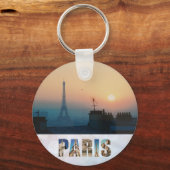 Paris Sunset Eiffel Tower Frankrijk Foto van Frans Sleutelhanger (Achterkant)