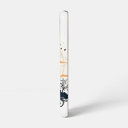 Paris Sunset Silhouette Samsung Galaxy Hoesje (Linkerkant)