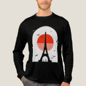 Paris Sunset Silhouette Tri-Blend Shirt (Voorkant volledig)
