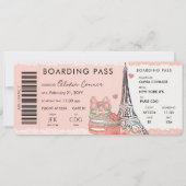 Paris Surprise Boarding Pass Vakantie Gift Ticket Kaart (Voorkant)
