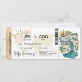Paris Surprise Jubileum Boarding Pass Ticket Kaart (Voorkant)