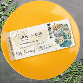 Paris Surprise Jubileum Boarding Pass Ticket Kaart