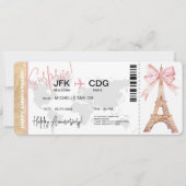 Paris Surprise Jubileum Boarding Pass Ticket Kaart (Voorkant)