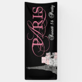 Paris Sweet 16 Feest Spandoek (Verticaal)
