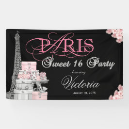 Paris Sweet 16 Feest Spandoek