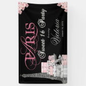 Paris Sweet 16 Feest Spandoek (Verticaal)