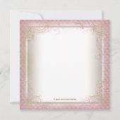 Paris Sweet 16 Party Roze en Gouden Parel Kaart (Achterkant)